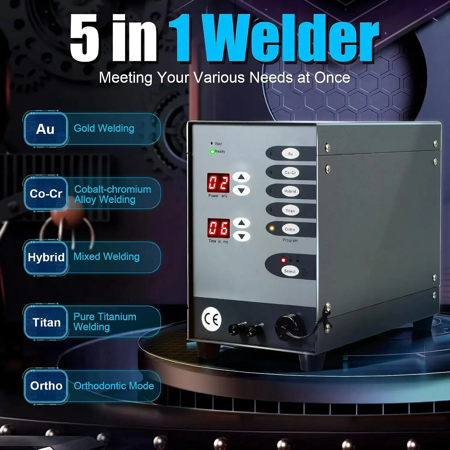 Stainless Steel Spot Laser welder Jewelry Spot Welding Machine  Argon Arc Spot Welder for Gold Silver Eyeglass Repair