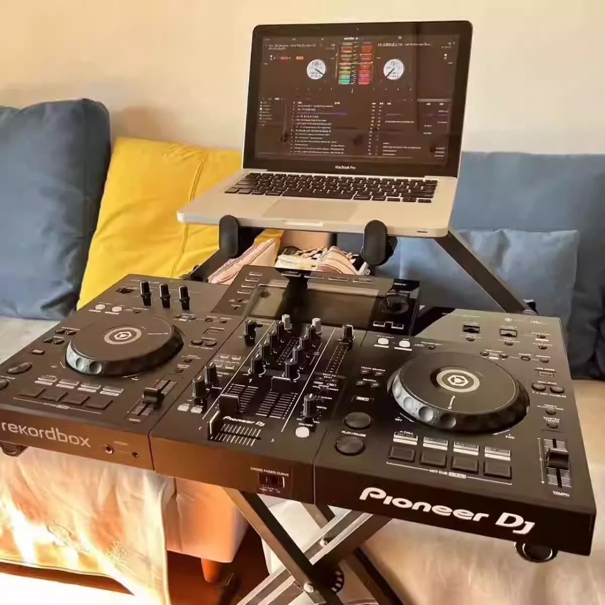 DJ turntable digital controller bracket DJ air case, aviation bracket, keyboard piano X-type double wind instrument holder