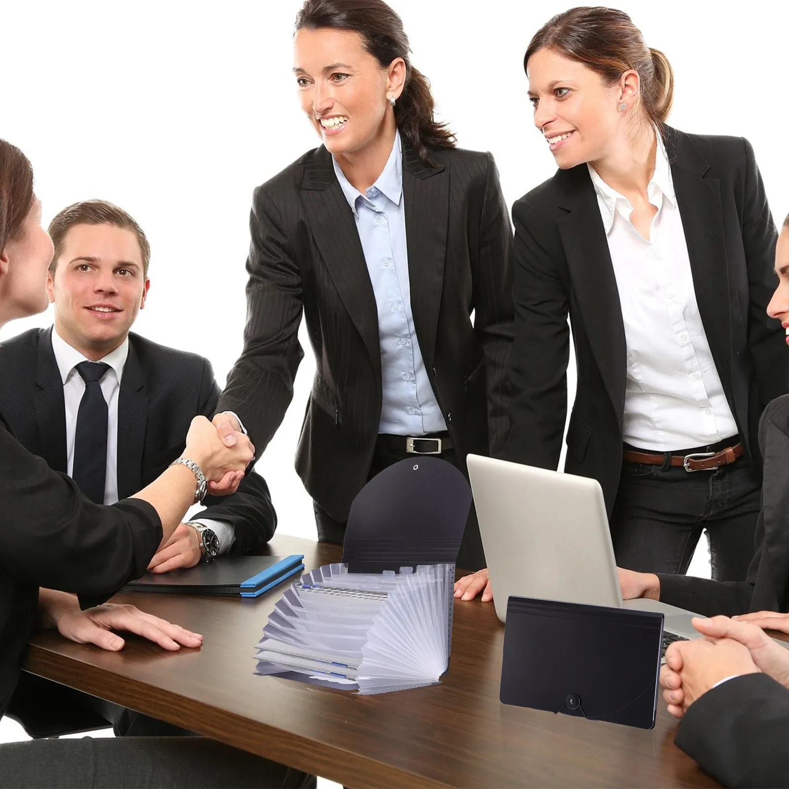 

Папка-аккордеон А5, 13-слойная, пластиковая, расширяющаяся, для документов, чеков, счетов, с карманами, для офиса