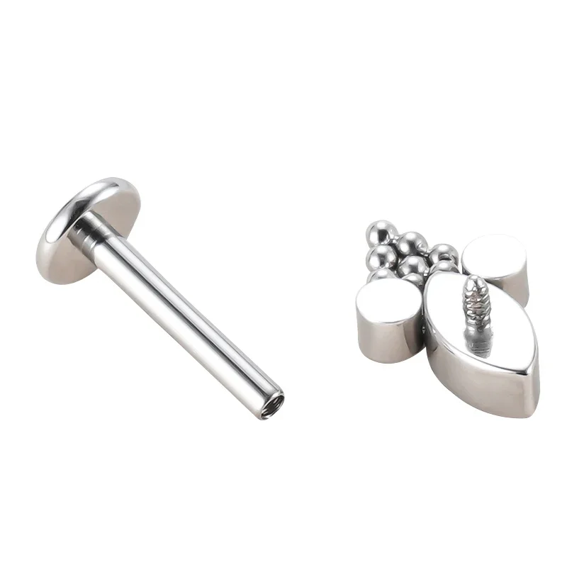 23 Titanium Labret Stud Zircon Diasah Tindik Telinga Anting-Anting Tragus Helix Cincin Bibir Anting-Anting Helix Perhiasan Tindik Tubuh