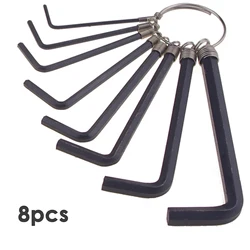 8Pcs Allen Wrench WR017021 Mini Allen Keys Cr-V Hanging-ring-design Repair Hand Tools Mechanical Workshop Tools