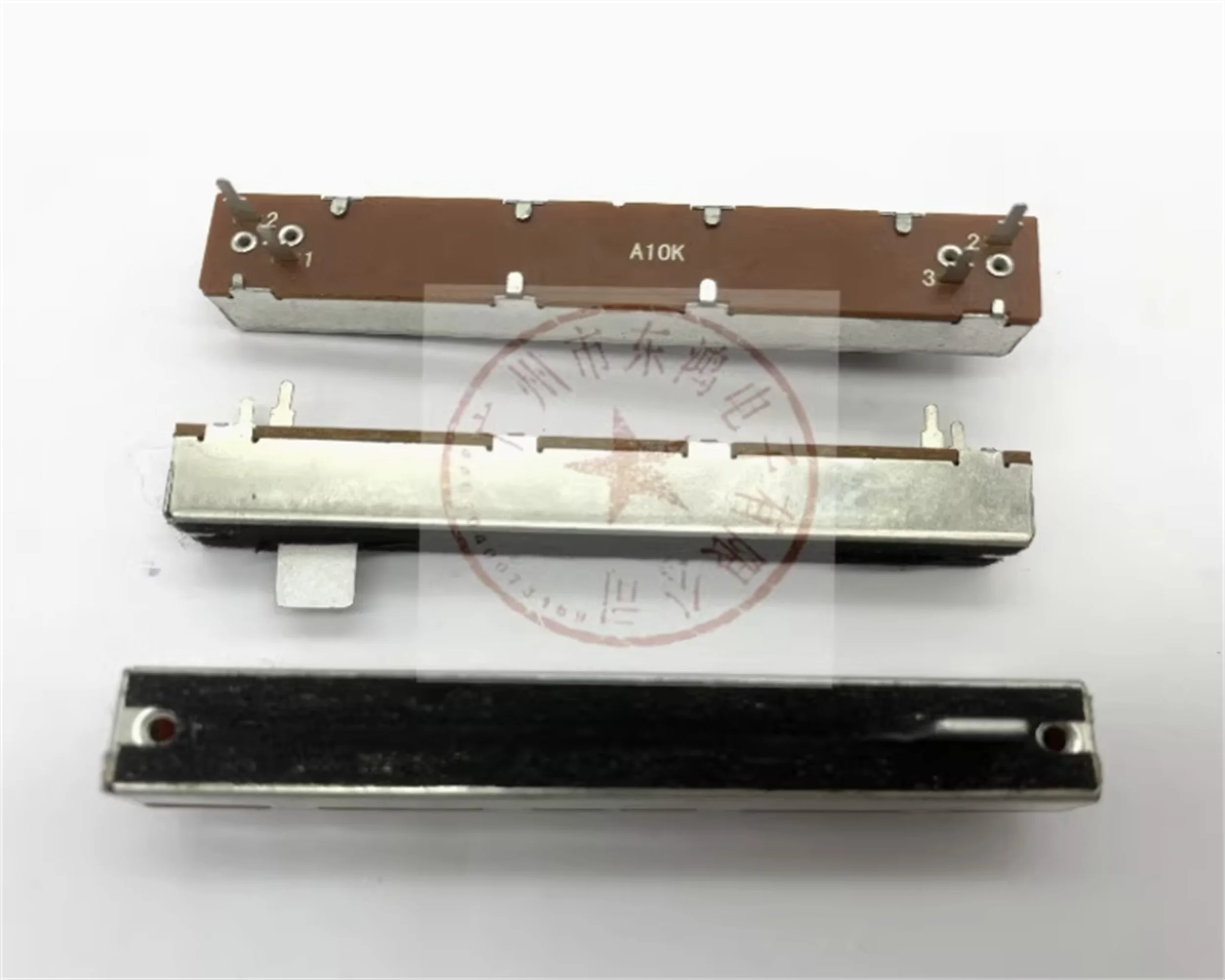 1PCS SL60N 88mm sliding potentiometer single link A10K mixing console volume potentiometer pusher 4-pin square axis 8MM