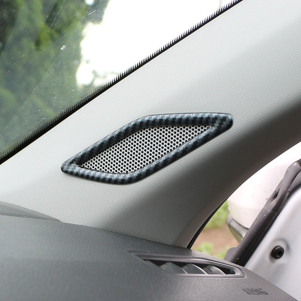 2Pcs Car Front Pillar Speaker Cover Frame for VW Volkswagen Tcross T-cross 2018 - 2023 Stainless Steel Sticker Accessories