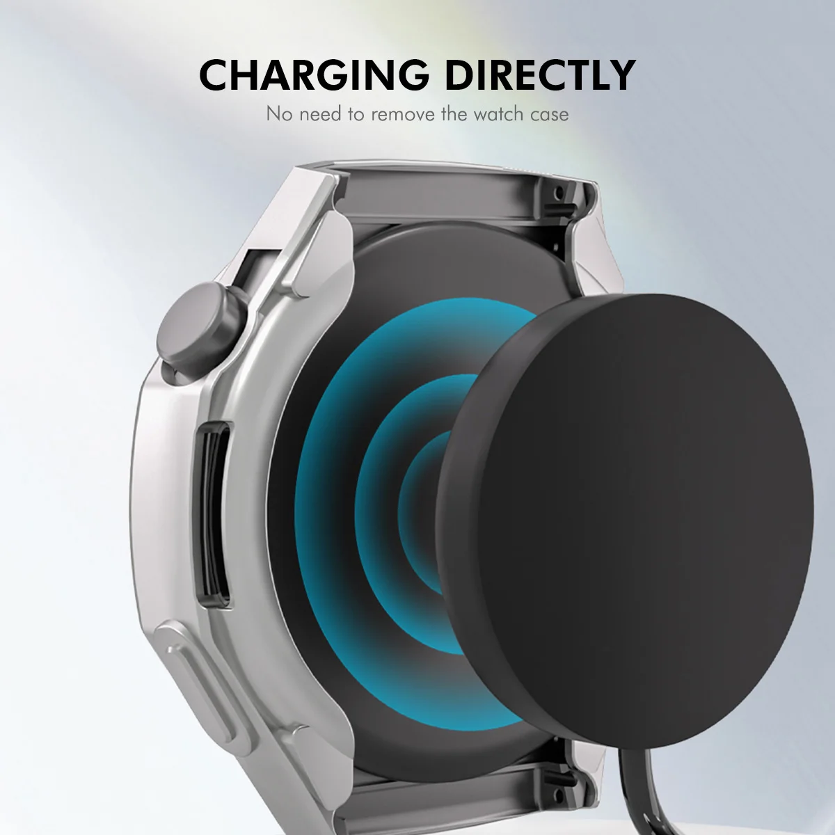 Für Huawei Watch GT 5 Pro 42 mm TPU-Uhrengehäuse ENKAY HAT PRINCE Galvanik-Uhrenabdeckung mit Displayschutzfolie – Rosa