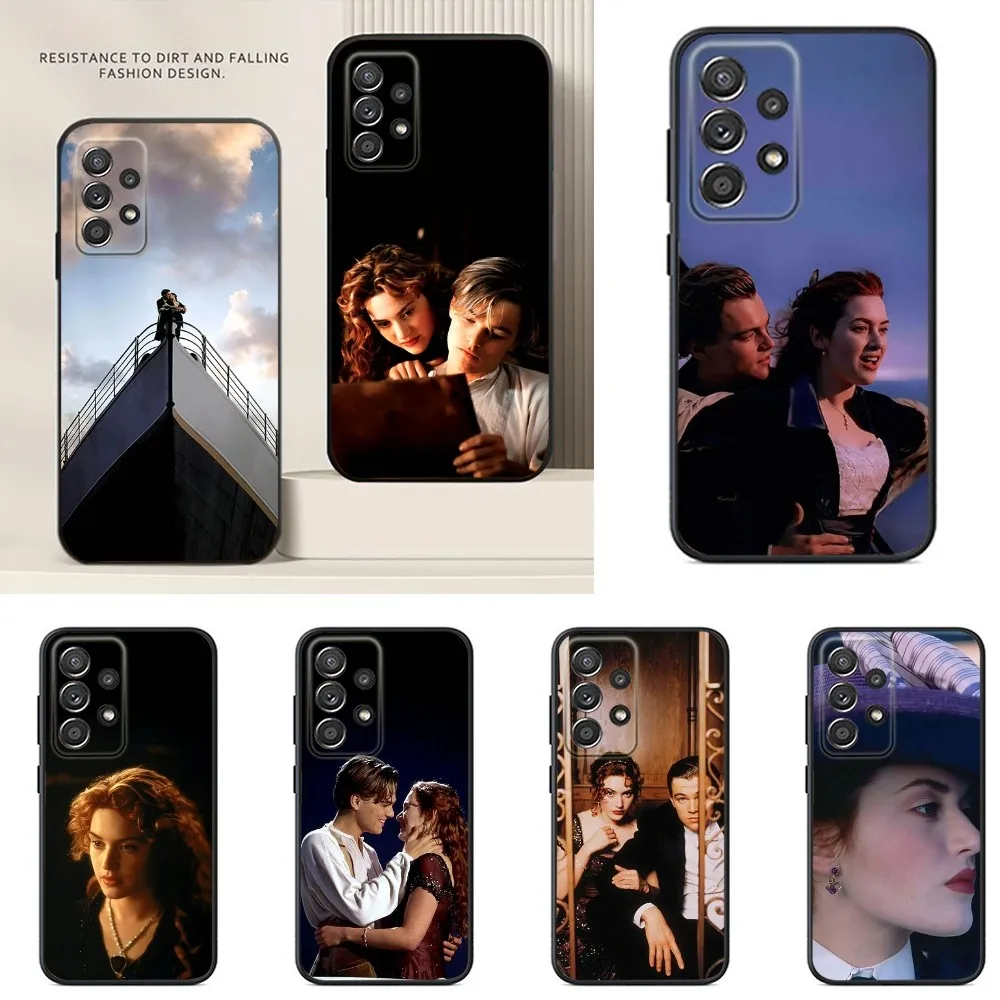 Movie T-Titanic Phone Case For Samsung S24,S23,S22,S21,S20,S10,S10E,S9 Plus FE Note 20 Ultra 10,9 Plus Black Case