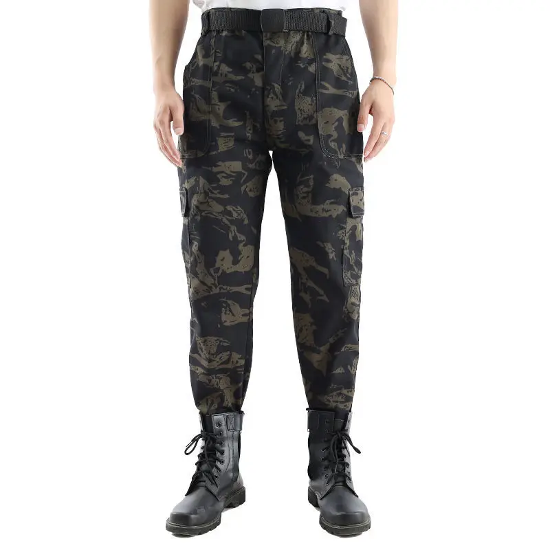 迷彩ワークウェアパンツ メンズ 春秋用 耐摩耗性 車修理作業用 重労働用保護服