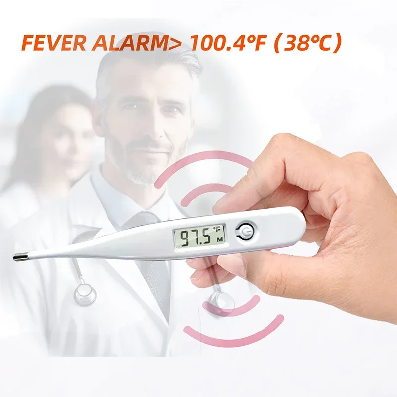 Baby Thermometers Pulse Oximeter Finger Digital Thermometer Accurate Oral Armpit Temperature Reading Fever Alert Termometer