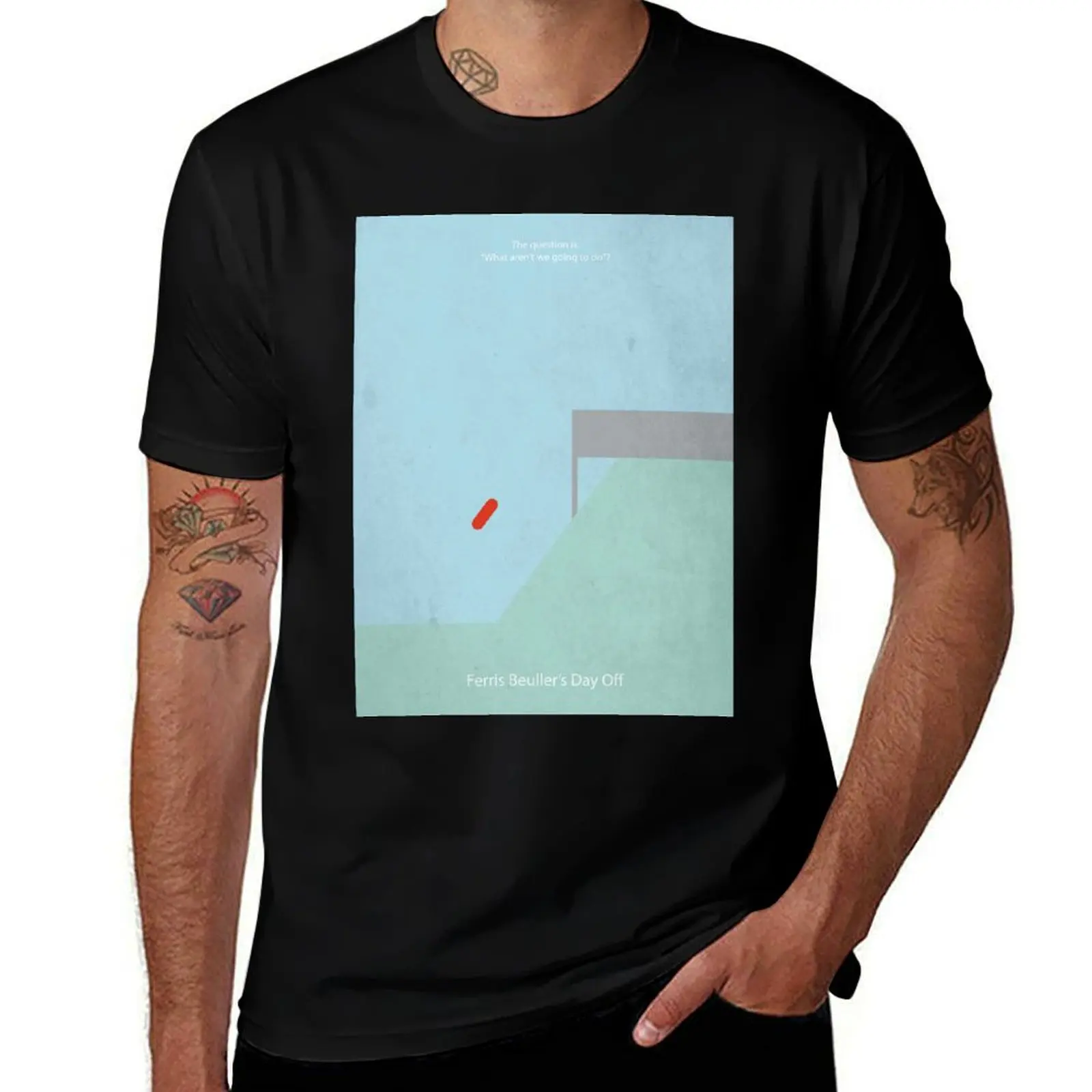 Ferris Bueller's Day Off - Minimalist Movie Poster T-Shirt Moisture Wicking Quick Dry Tee