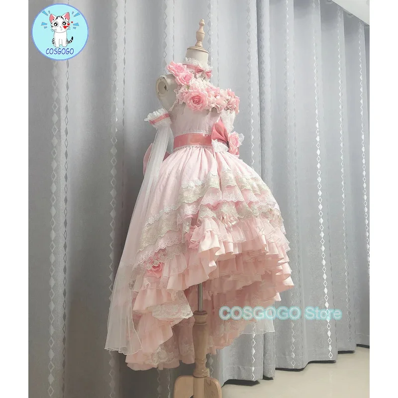 [حسب الطلب] من صنعني أميرة أتاناسيا/أثي أزياء تنكرية رائعة لوليتا فستان الهالوين ملابس النساء البالغات الوردي