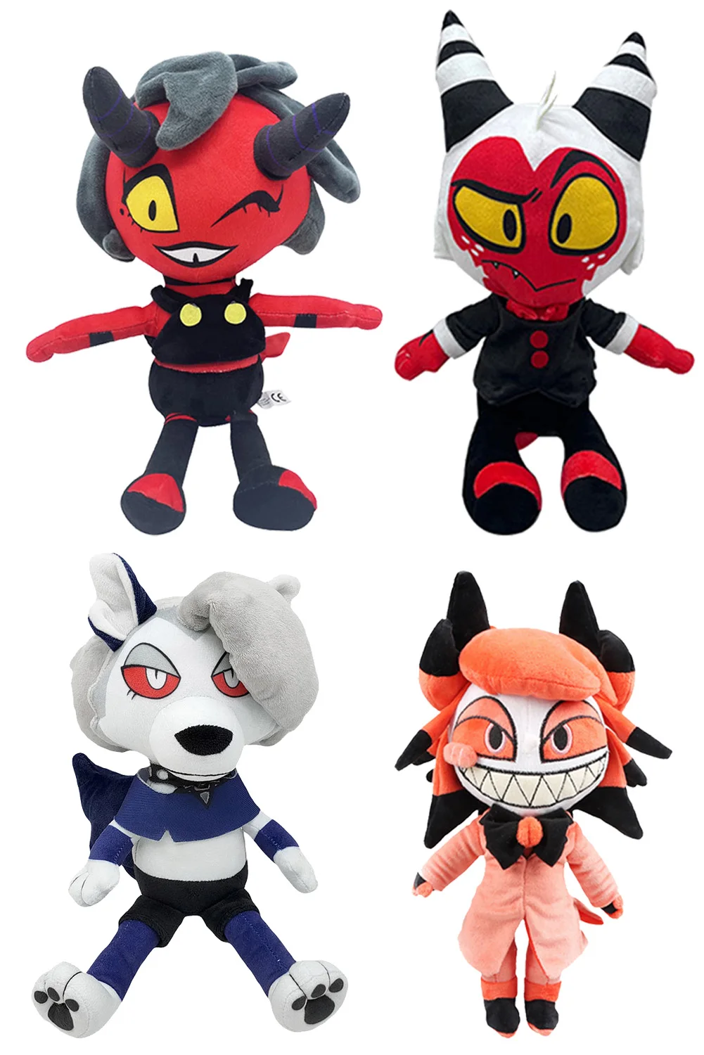 23CM Blitzo Moxxie Plush Toy Cartoon Helluva Cosplay Boss Role Play Props Birthday Gifts Fancy Dress Up Party Mascot Decor