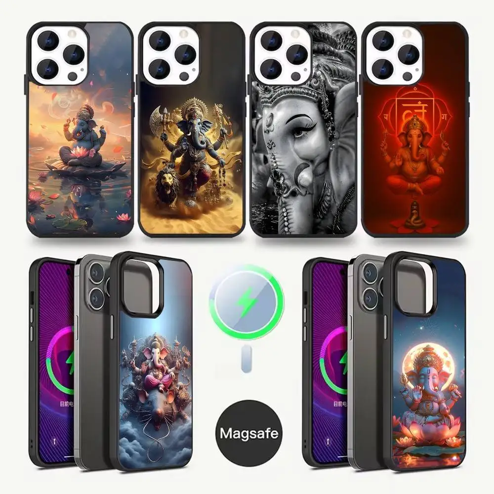 

Ganesh Elephant God Phone Case For iPhone 16,15,14,13,12,11,Pro,Max,Plus,Mini,Magsafe,Magnetic Wireless Charging Case