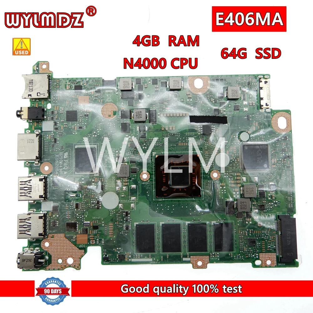 

E406MA With 64G SSD 4G RAM N4000CPU Motherboard For Asus L406MA E406MAS E406MA E406M E406 Mainboard