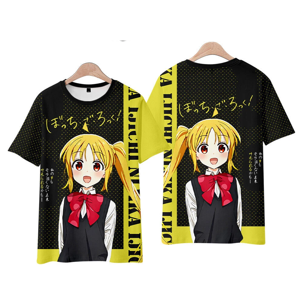 男性と女性のためのファッショナブルなTシャツ,マンガプリントボチ,アニメ,ゴッホ,アロイ,3Dプリント,原宿,ストリートウェア