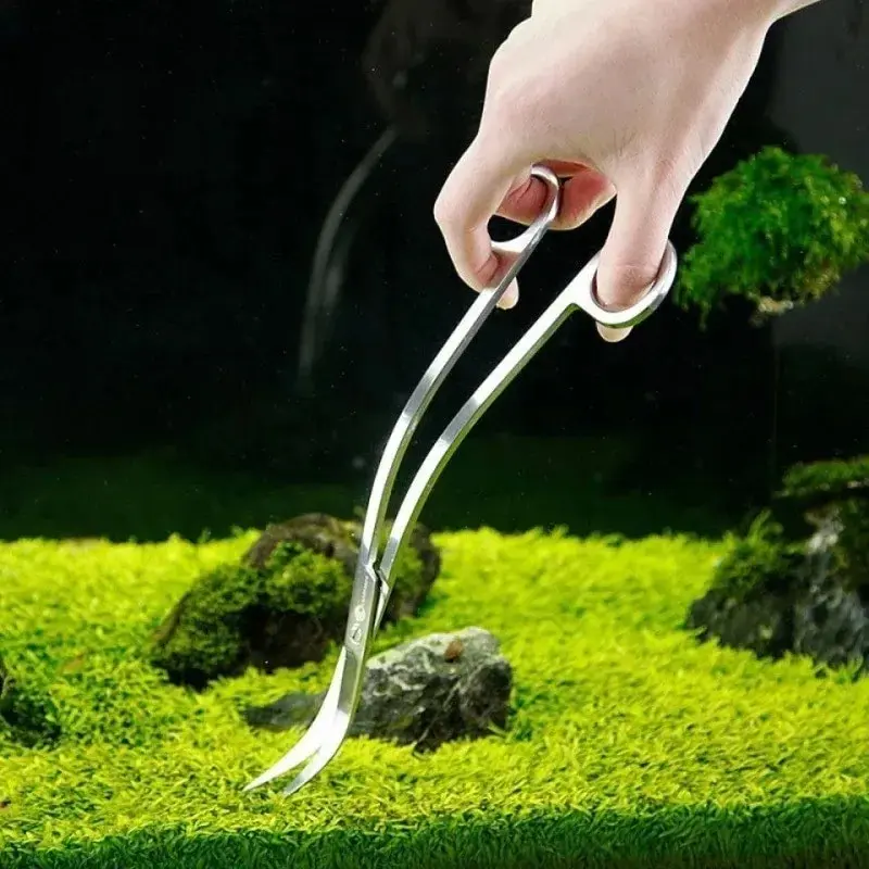 Aquarium Scissor Tweezer Tools Fish Tank Plants Wave Scissors Grass Stainless Cleaning Tools Storage Holder Aquarium Accessories