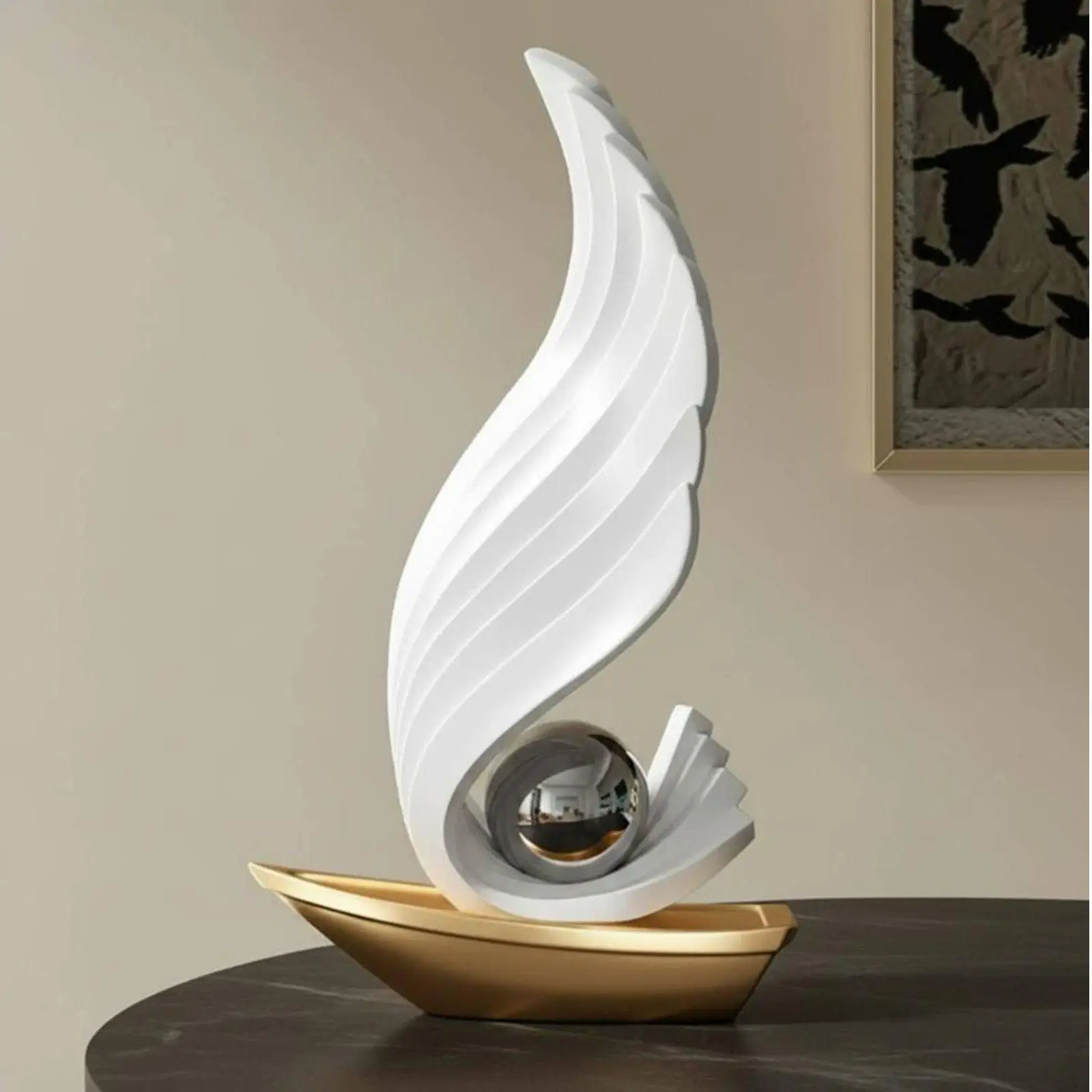 Effortless Sailing Sailboat Crystal Ball Decor Light Luxury Design Abstract