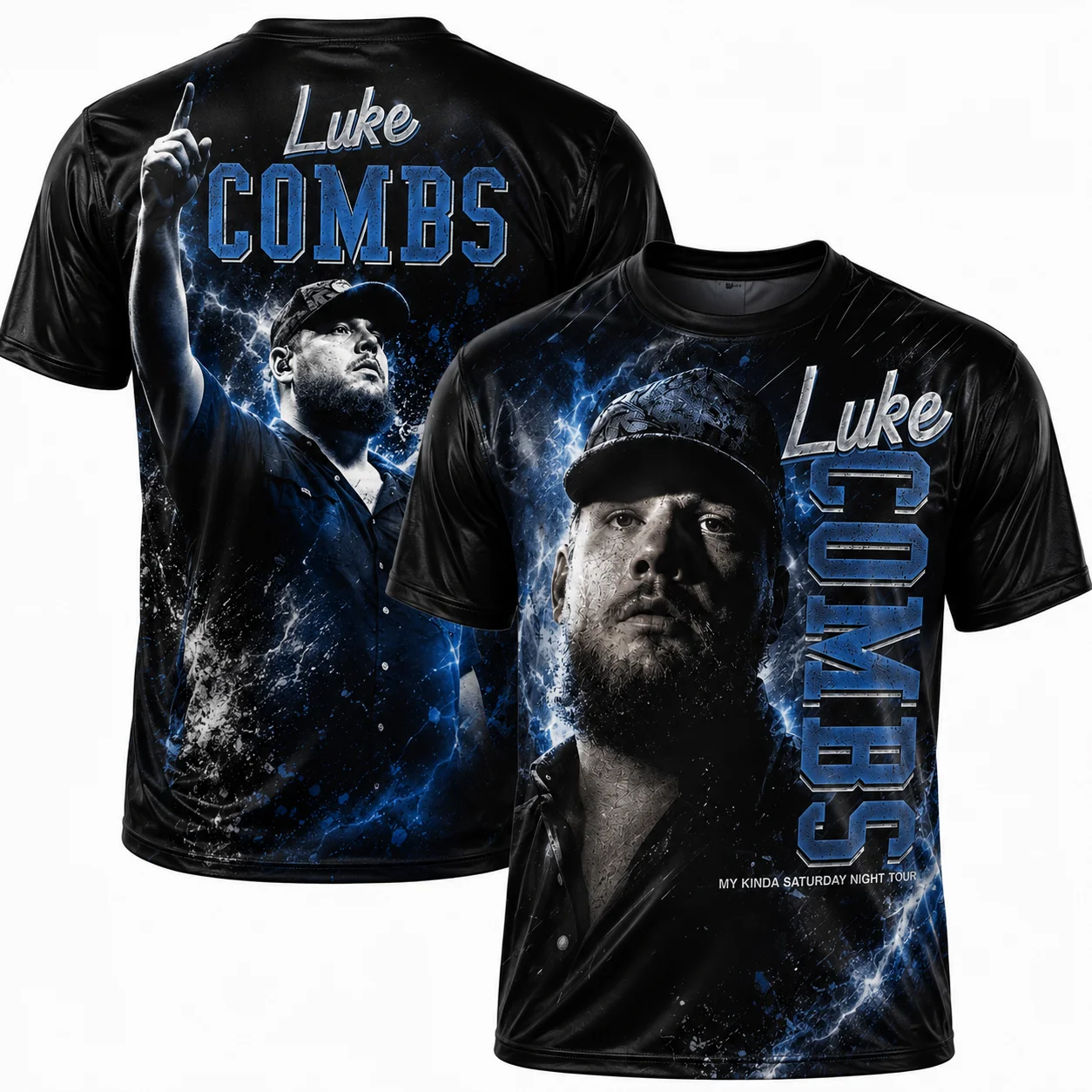 New My Kinda Saturday Night - 2026 Luke Combs TOUR Men's Clothing Women's Print T-Shirt Short Sleeve Y2k Popular Summer T Shirt