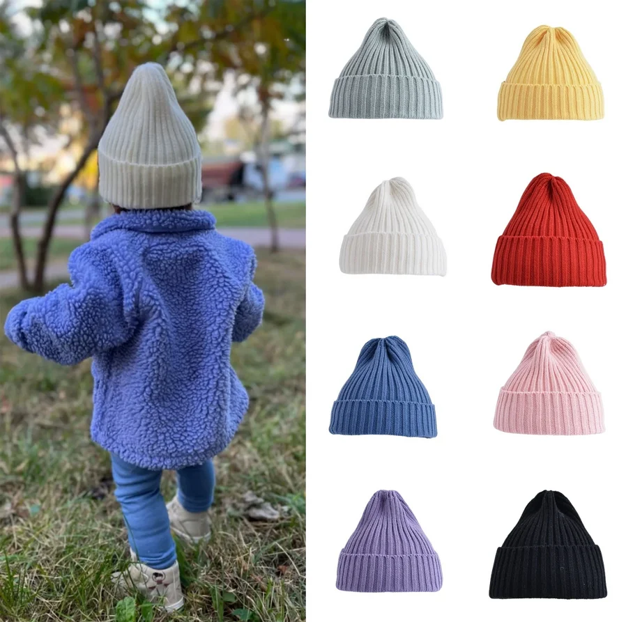 Kids Winter Hats for Newborn Boys Crochet Bonnet Toddler Girl Cap Children Baby Photography Props Boy Accessories Warmer Stuff