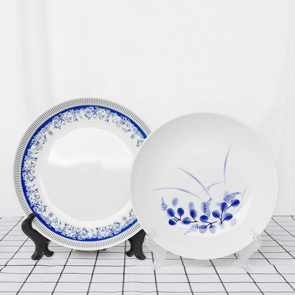 

24Pcs Premium Plate Display Stand with Curved Leg Design for Dishes Books Photos Desktop Organizer Storage Rack