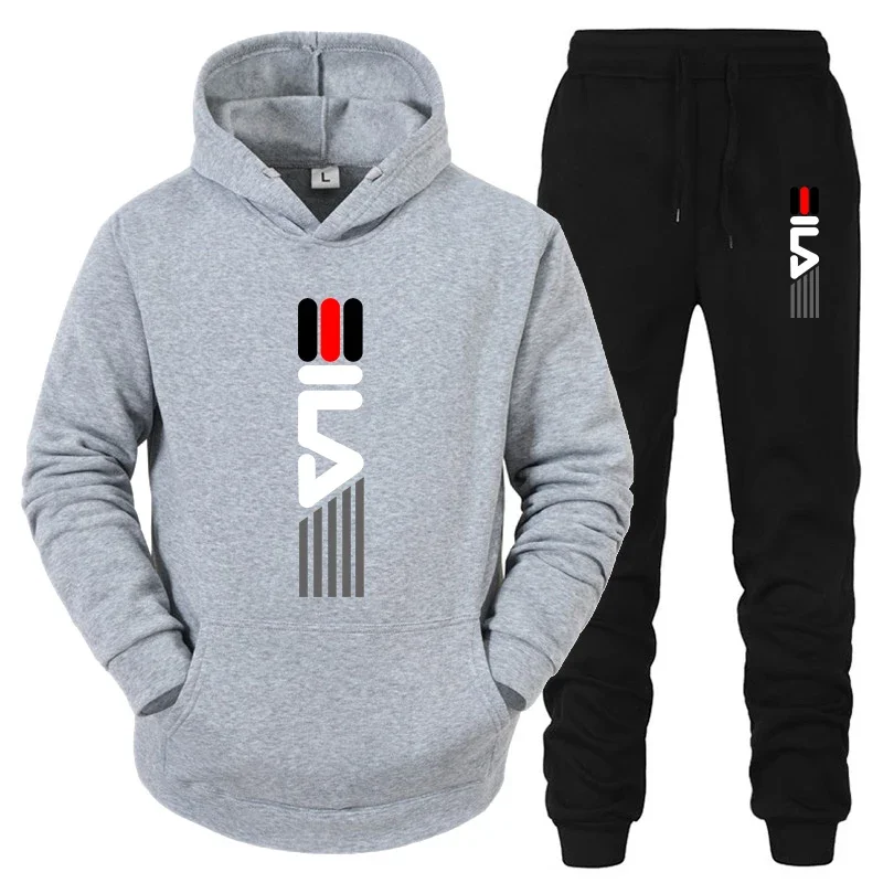 2024 Autumn/Winter Extraordinary Spider Sportswear Men\'s 2-piece Sweatshirt+Sweatpants Hoodie Casual Men Sets