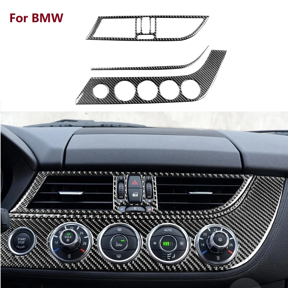 

Carbon Fiber Stickers Central Control Air Conditioning Knob AC Panel Interiors Car Accessories For BMW Z4 E89 2009-2016 Roadster