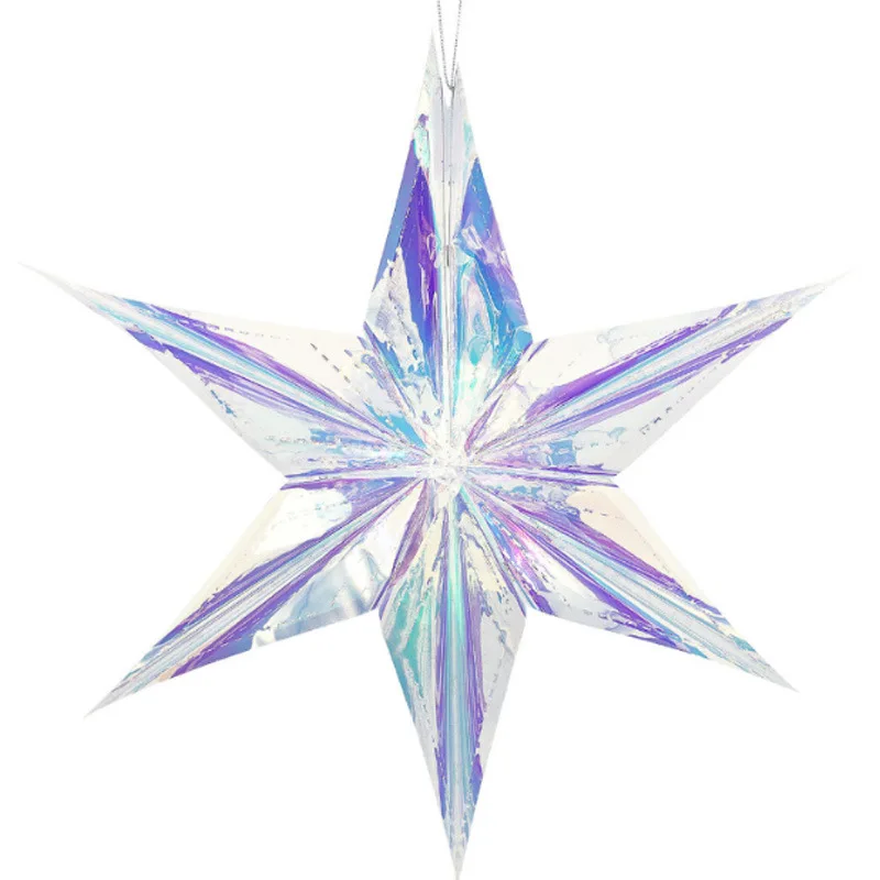 

Переливающиеся украшения из бумаги в виде звезд, блестящие настенные подвесные украшения для дня рождения, свадьбы, девичника