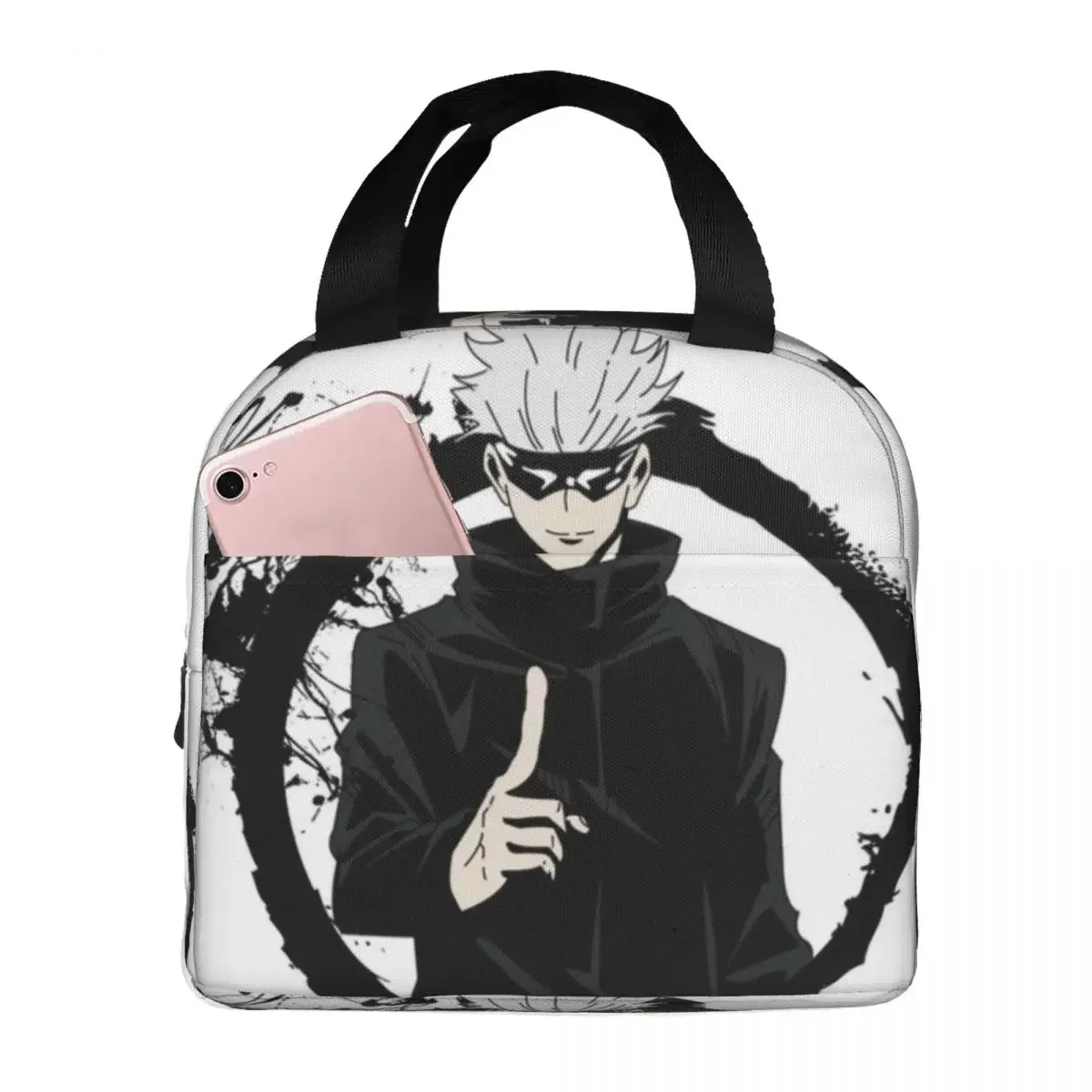 Sorcery Fight Satoru Gojo Thermal Insulated Lunch Bag Insulated bento bag Reusable Food Storage Bags cooler Tote Lunch Box