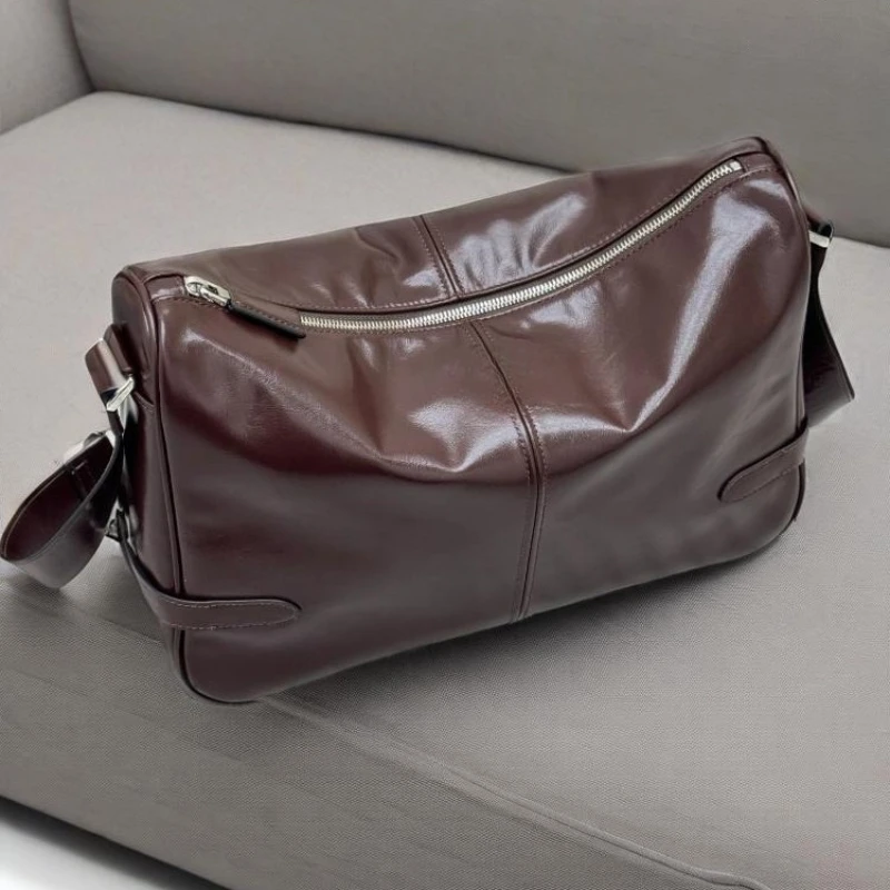

Luxury Women Genuine Leather Fashion Designer Shoulder Bags High Quality Real Leather Ladies Famous Brand Handbags 2025 Trend