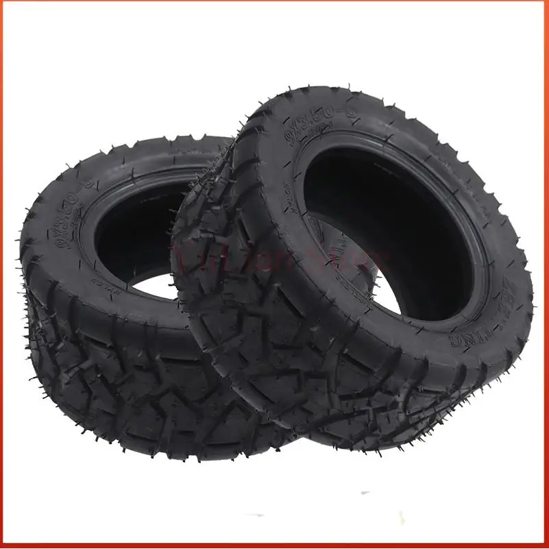 9x3.50-5 فراغ الإطارات لايحتاج الإطارات نوعية جيدة 9 بوصة مقاومة للاهتراء ل سكوتر لوح التزلج الكهربائية ، أجزاء كنس الثلج #2