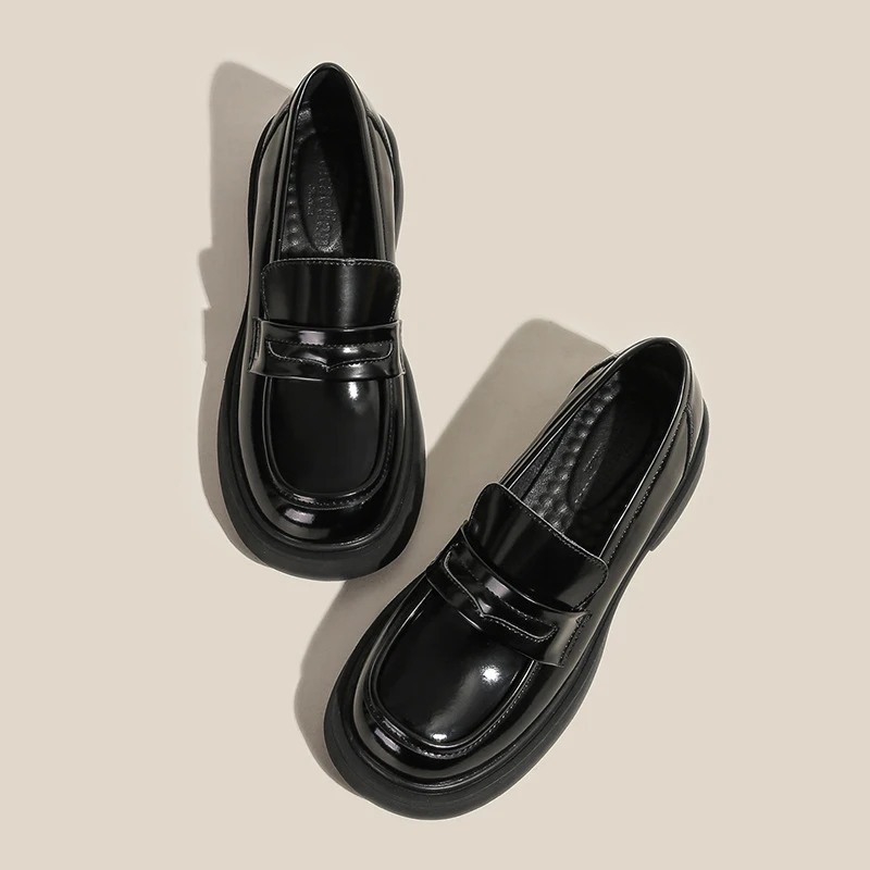 

2026 New Low-Cut British Style Student Loafers Korean Version College Style Small Leather Shoes for Women to Pair with Skirts
