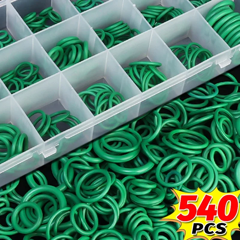 Universal O-Ring Gaskets Multiple-size Rubber Sealing Ring Kits for Auto Air Conditioning Refrigerant System Repair Accessories