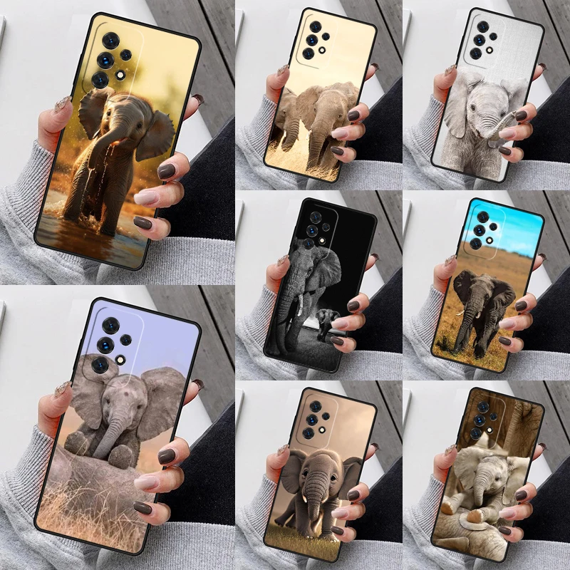 

Чехол для телефона Elephant Baby Nature для Samsung Galaxy S25 S23 S30 S8 S21 S20 FE S24 S22 Note 10 20 S8 Plus lite Ultra