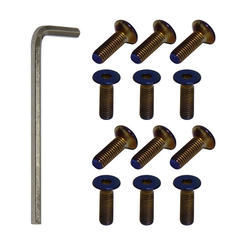 12Pcs Steering Wheel Bolt Screw Kit For Momo Nardi Personal NRG Sparco Flat Head view 6