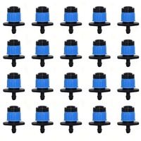 50PCS New 360 Degre Water Dropper Head Garden Watering Sprinklers Plastic Adjustable Sprinkler Flow Head
