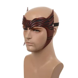 Superhero Scarlet Witch Crown Cosplay Costume Wanda PU Mask Headwear Headdress Halloween Party Unisex Prop