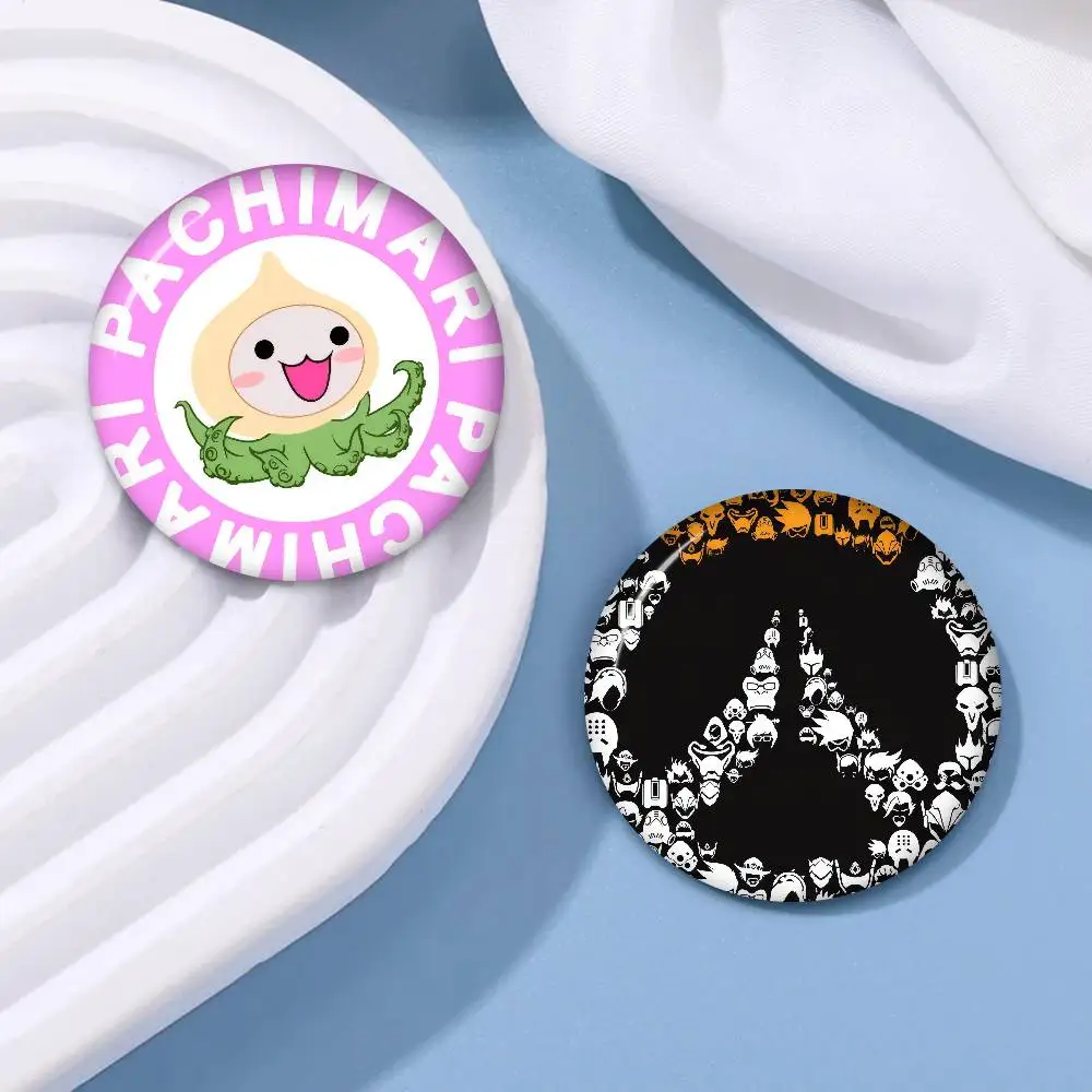 Anime Button Pin Handmade Brooch For Clothes Cartoon Badge Backpack Decoration Jewelry Accessories Pop Game O-Overwatch Anime