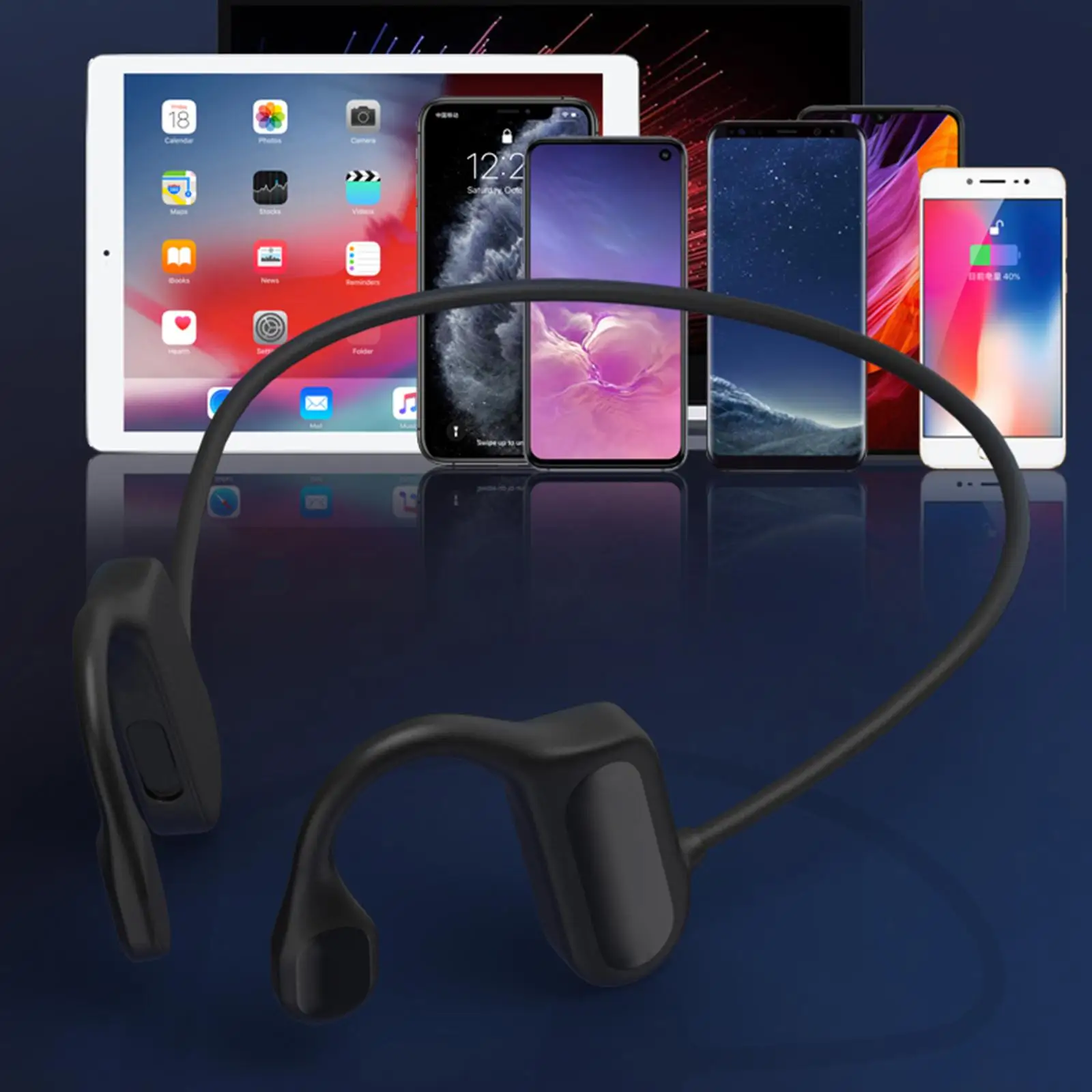 ACC 5 0 Waterproof Mic Conduction Wireless Ear for Running Swimming Cycling
