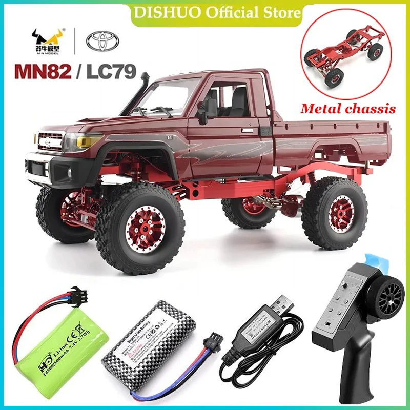 

1:12 Rc Car Metal Upgrading Model Mn82 Retro Full-scale Simulation LC79 2.4g 4WD 280 Motor Remote Control RC Truck Model Car Toy