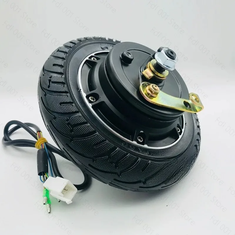 24V/36V/48V 350W for Electric Scooter & Bicycle -  8 Inch Solid Tire Brushless Hub Motor with Drum Brake