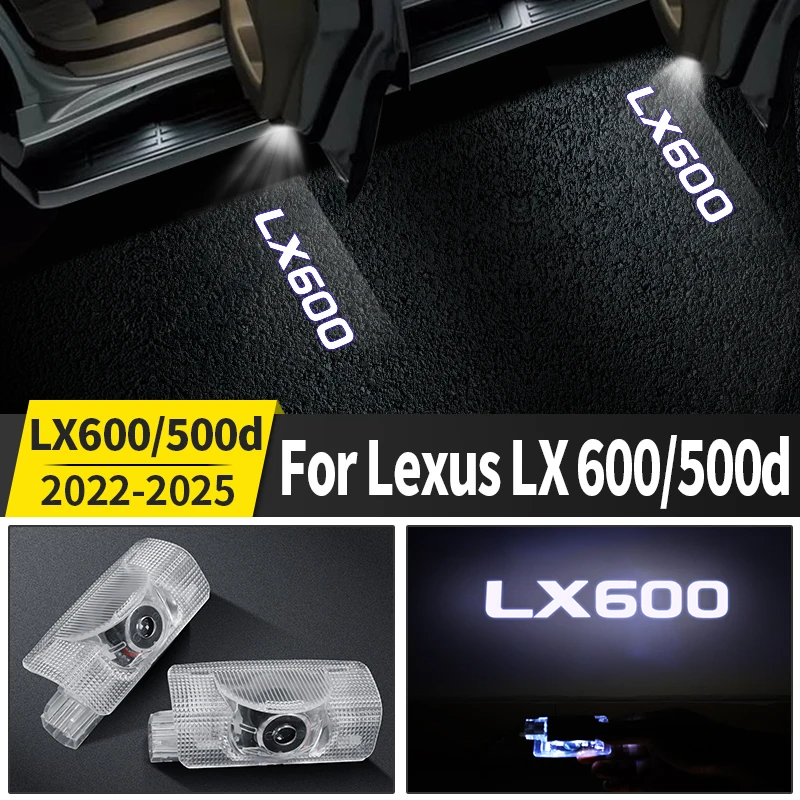 For 22-2024 LX600 Interior Upgraded Modification Accessories LX500d LED HD Environment Pedal Light Car Door Welcome Light