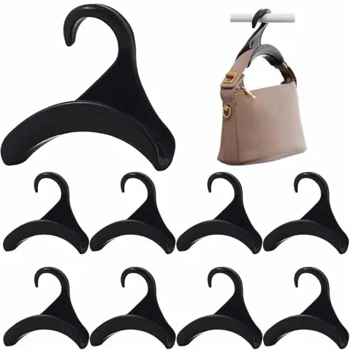 10pcs Widen Plastics Hanger Connection Hook Stackable Space Saving Storage Multifunctional Bag and Hat Hanging Rack