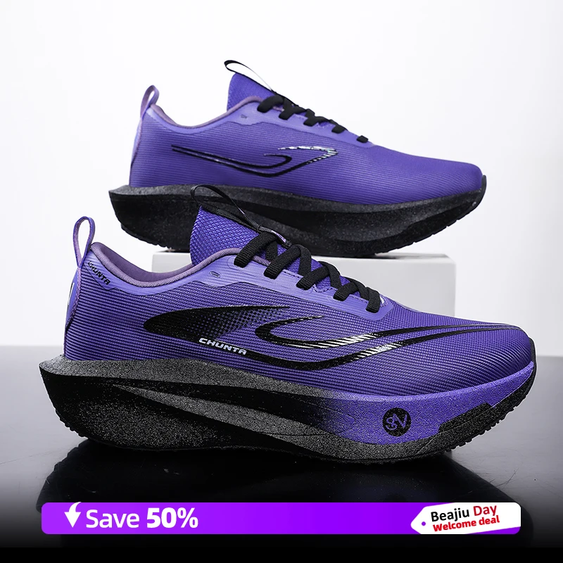  Running Shoes Men Carbon Plate Speciality Marathon Sports Breathable Lightweight Women's Comfortable Chunta Leisure Sneakers