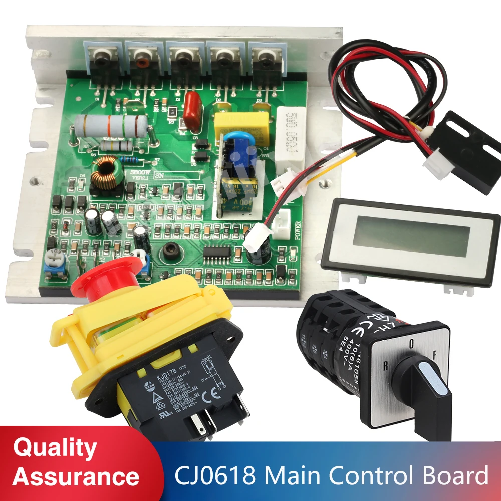 Main Control Board CJ0618 Digital Display Lathe 220V Control Board Kit CJ0618A-182 Control Panel Assembly