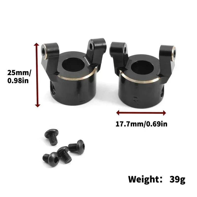 Revestimento preto de bronze dianteiro c hub transportadora c-hub bloco de rodízio para axial scx10 pro 1/10 rc rastreador carro atualização peças acessórios