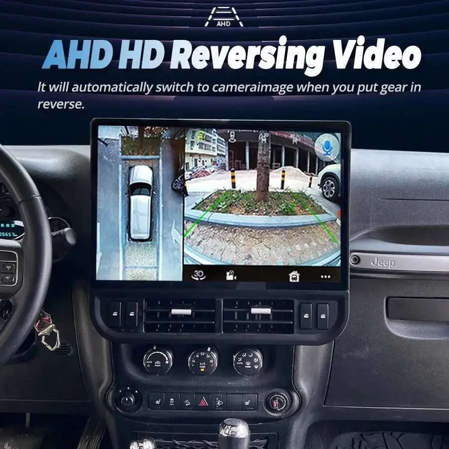 ل جيب رانجلر 2011-2017 راديو السيارة Carplay Hicar الوسائط المتعددة مشغل فيديو لتحديد المواقع والملاحة أندرويد السيارات شاشة تعمل باللمس رئيس وحدة #5