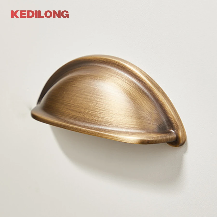 

KEDLO French Cream Style Antique Brass Vintage Handle Kitchen Cabinet Drawer Cabinet Door Pulling Handle