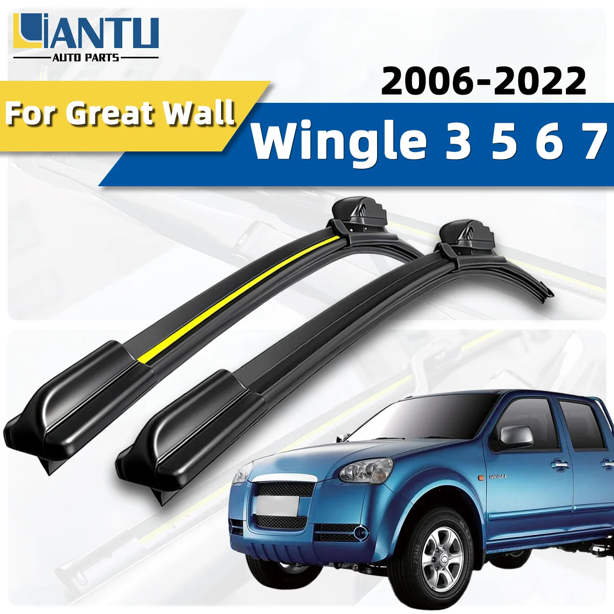 2pcs Front Windshield Wiper Fit For Great Wall Wingle 3 5 6 7 2006-2022 Car Wipers Blade Premium Accessorie Quiet Operation
