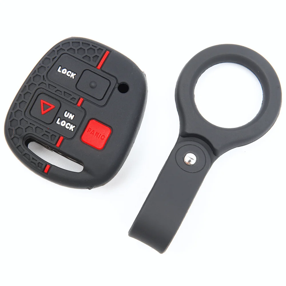 For Toyota FJ Cruiser Land Cruiser Prado 4Runner Silicone Car Key Fob Cover Clasp Key Holder Non Slip Precise Fit