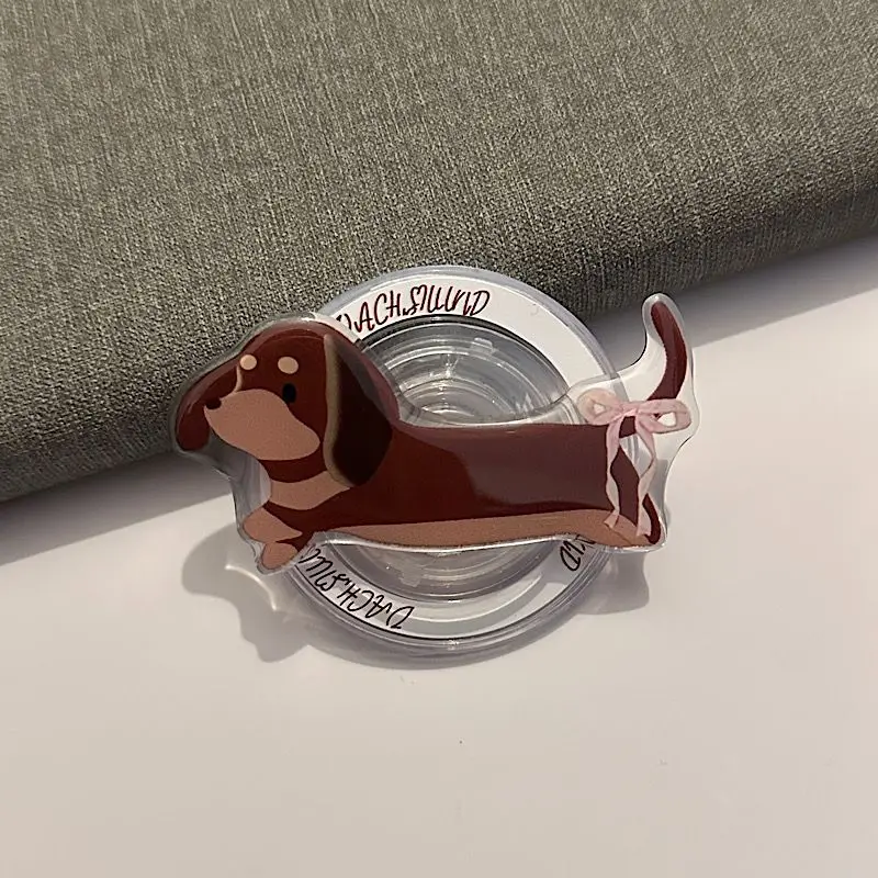 Dachshund For Magsafe Magnetic Phone Grip Tok Griptok Stand For iPhone Funny Foldable Wireless Charging Holder