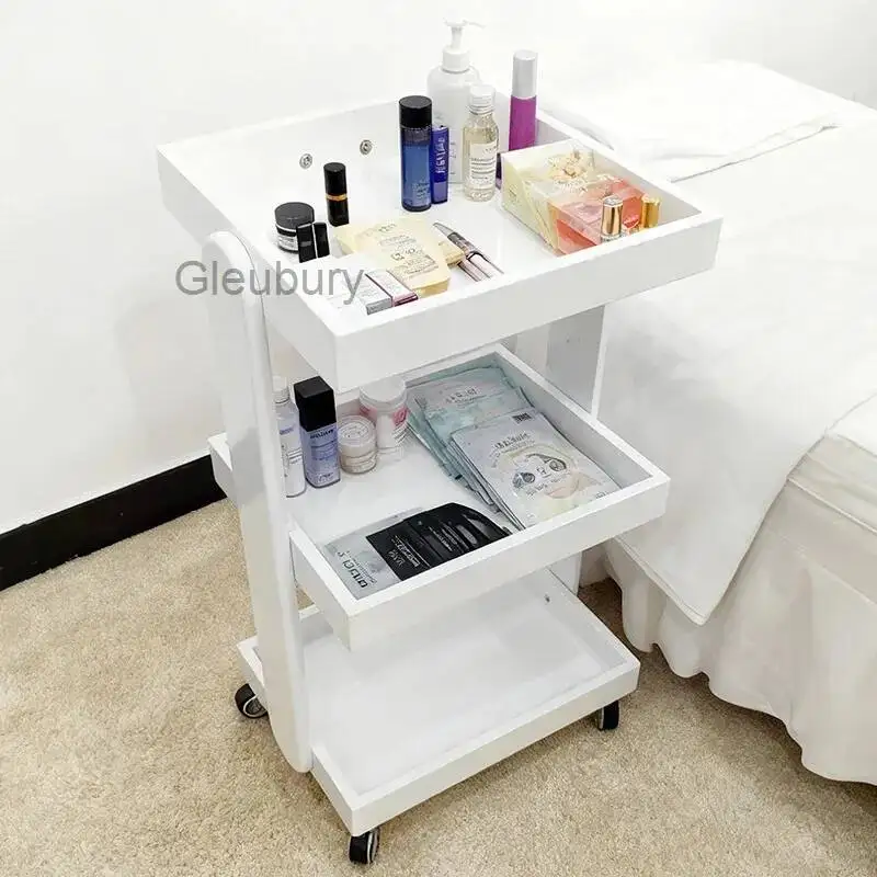 Utility Cart Salon Trolley Modern Hotel New Style Villa Salon Trolley Luxury Storage Commercial Furniture Carrito Auxiliar Lstc