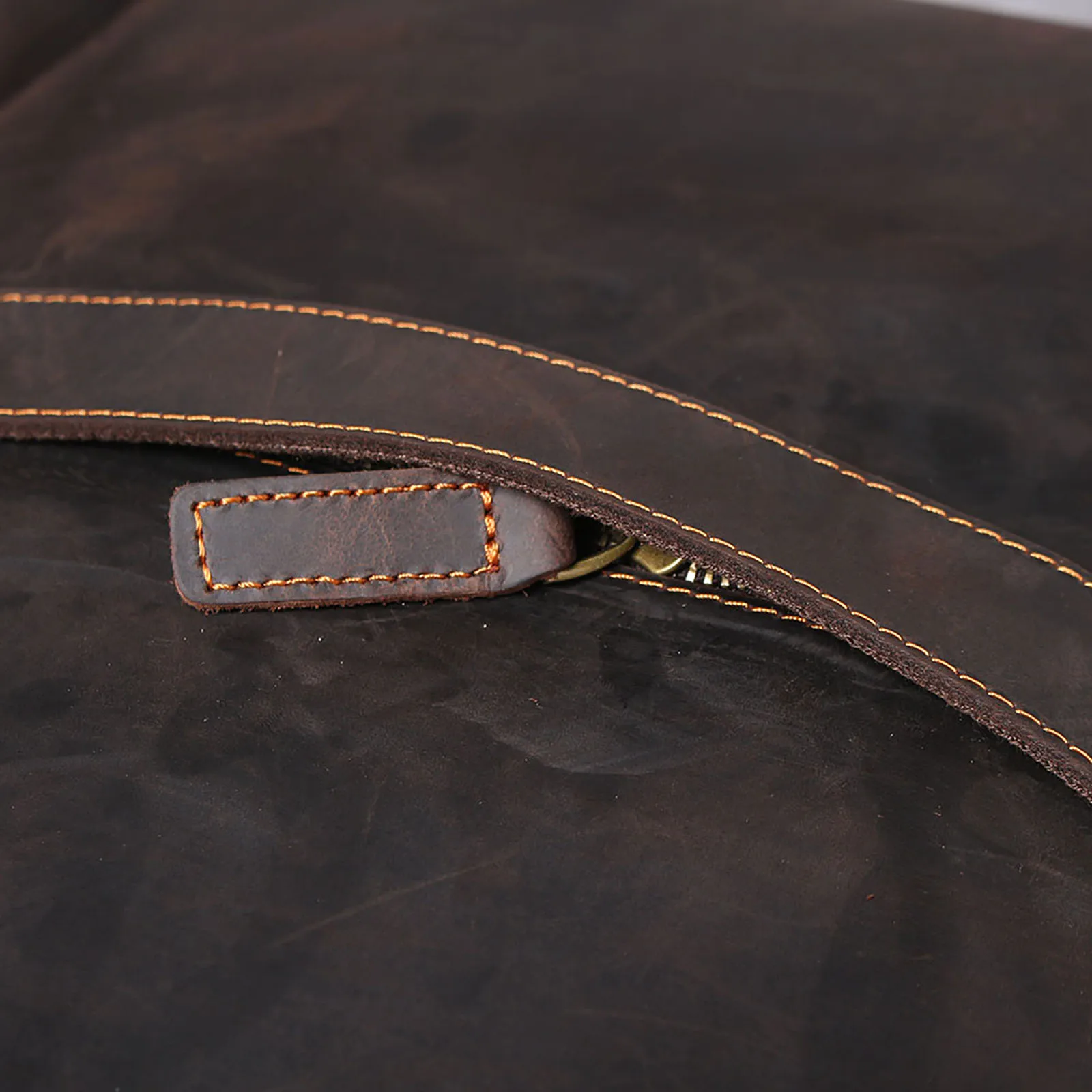 S.WORKER Vintage Echtleder Herrenrucksack 16" Laptop-Tasche Lässige Crazy-Horse-Leder Schultasche Handgefertigte Taschen für Männer – Detail 15